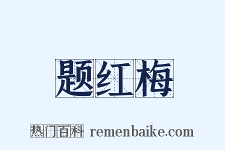 题红梅是什么意思的图片